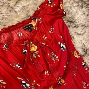 Red Floral Kendall & Kylie Dress